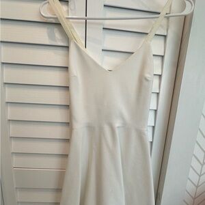 Elegant Cream Spaghetti Strap Dress